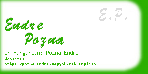 endre pozna business card